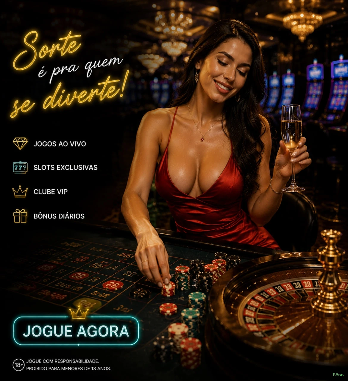 Jogos de Cassino Premium - Slots, Roleta, Blackjack e Dealer Ao Vivo